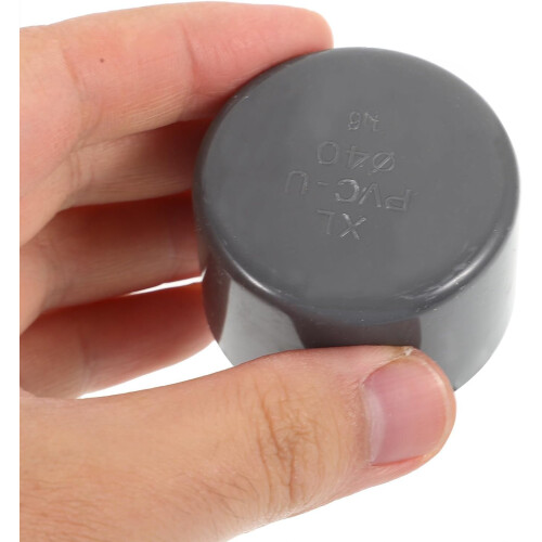 10Pcs Grey PVC Pipe End Caps Plug Replacement Protective Pipe Plug Caps 1