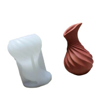 Artistic Flower Pots Mold Twisted Shape Multipurpose Silicone