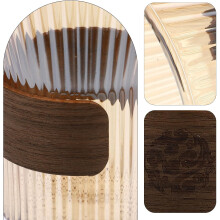 Elegante vaso de vidrio para baño con agarre cómodo, práctico recipiente para cepillo de dientes.