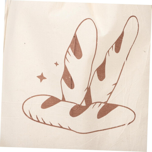 2pcs Linen Bread Bag Reusable Breathable Storage for Homemade Bread Ties Pattern 2