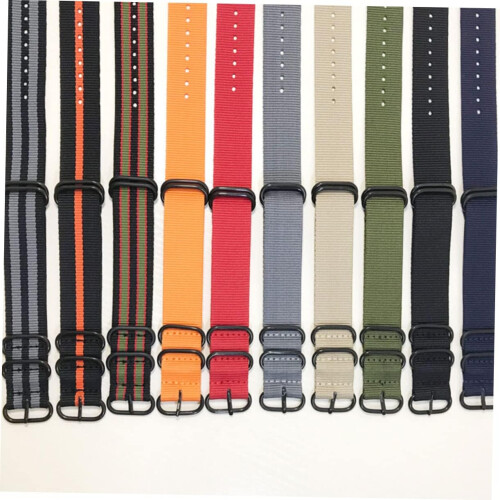 Nylon Canvas Watch Strap Stripe for Smartwatch Replacing Band Adjustable Wrist Strap Alternative 1