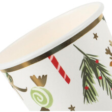 10 Stück Weihnachts-Pappbecher, Partybecher für Themenveranstaltungen, aus dickem Papier