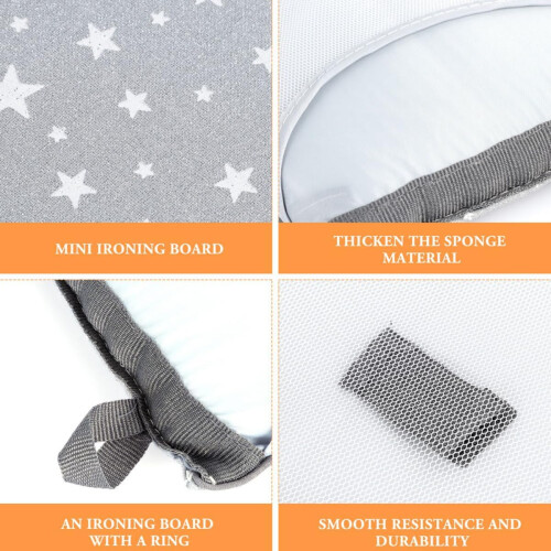 2pcs Mini Ironing Plate Handheld Ironing Board Space-Saving Foldable Polyester Mesh Sponge Travel Home Use 2