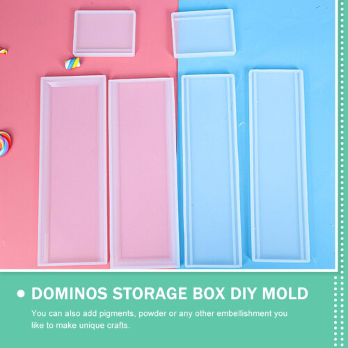 DIY Silicone Mold for Rectangular Domino Storage Box, Epoxy Resin Jewelry Trinket Box 2