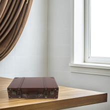Dekorative kleine Box im Vintage-Stil aus PU und Holz, großes Fassungsvermögen, vielseitig einsetzbar, geräumiger Innenraum