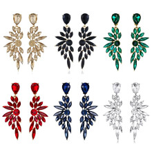 6 paires de boucles d'oreilles pendantes en alliage scintillant,