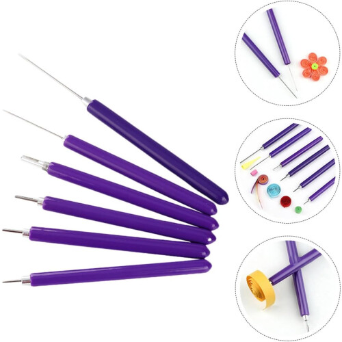 Σετ στυλό quilling από ανοξείδωτο ατσάλι με σχισμές και βελόνα για μπούκλες 1