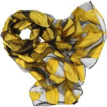 Solid Beach Towel Sun Block Cape Leaves Pattern for Summer Scarf Use at Beach