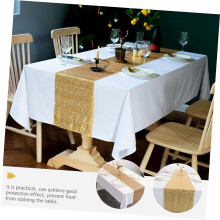Goldener Pailletten-Tischläufer aus Polyester mit Schutzfunktionen, wunderschöne Tischdecke für festliche Anlässe und Hochzeiten
