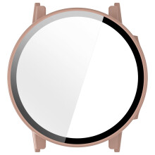 Watch Cover Shell PC Case with Tempered Glass Film-Pink