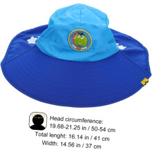 Verstellbarer Sonnenhut für Jungen und Mädchen, Sonnenschutzhut mit breiter Krempe für Outdoor-Aktivitäten und Sommertage, Blau