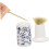Toothpick Dispenser Blue White Decor Ceramic Toothpick Storage Box Holder Jar 2