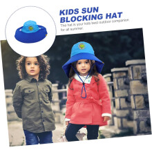 Verstelbare zonnehoed voor jongens en meisjes, met brede rand voor bescherming tegen de zon, ideaal voor buitenspelen en zomerse dagen. Blauw.