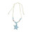 Collier étoile de mer en acrylique coloré, pour vacances à-Bleu 1