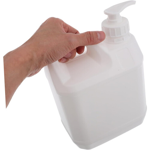 Flacone dispenser per shampoo e sapone ricaricabile da 2 litri in plastica resistente con pompa.