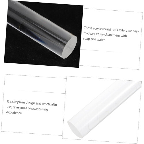 Polymer Clay Roller Tools and Sturdy Round Shape Acrylic Dowel Rods 10pcs with Comfortable Touch