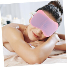 Maschera per occhi in gel di silicone per viaggi, ideale per aereo, per dormire, con benda sugli occhi e protezione dalla luce.