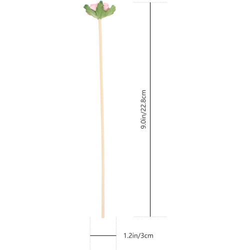 Lot de 10 bâtonnets diffuseurs en rotin avec un motif floral unique 1