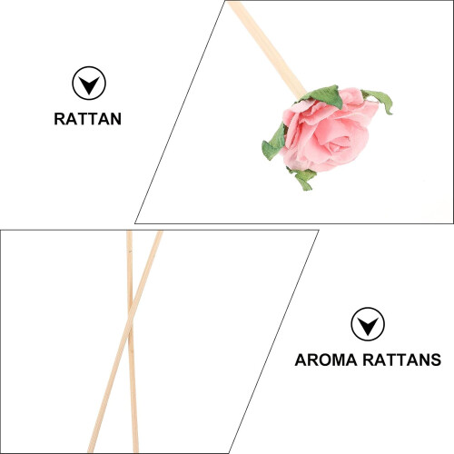 Lot de 10 bâtonnets diffuseurs en rotin avec un motif floral unique 2