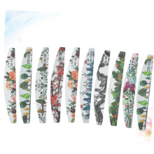 10pcs Arquivos de unhas duplas para manicure e pedicure forma de meia lua tampões de unhas ferramentas de polimento