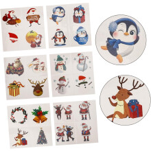 Pegatinas de tatuajes navideños. Tatuajes festivos con temática navideña.