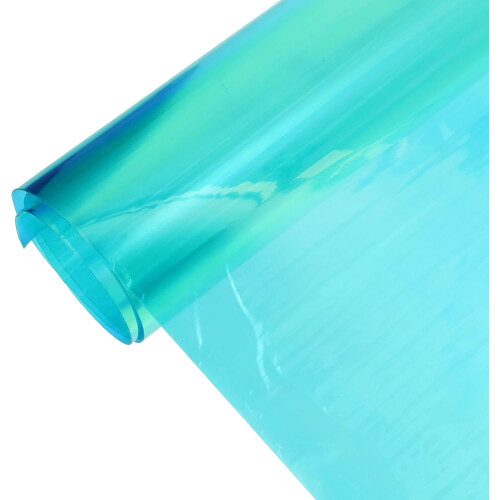 Φύλλο μεμβράνης ιριδίζουσας επένδυσης PVC 50cm X 95cm πράσινου χρώματος βινυλίου 1