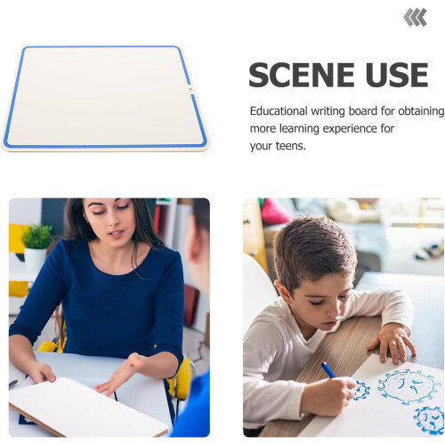 Double-Sided Small Dry Erase Whiteboard Four-Line Three-Grid Writing Surface 30.2x23cm 1