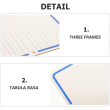 Double-Sided Small Dry Erase Whiteboard Four-Line Three-Grid Writing Surface 30.2x23cm