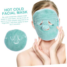 Gesichtsmaske aus Korallenvlies mit 3-Loch-Verschluss, weiches, hautfreundliches Gesichtsdampftuch