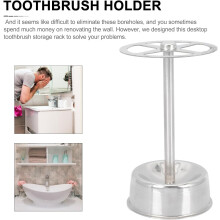 Porte-brosse à dents stable sur bureau et présentoir à dentifrice en acier inoxydable