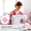 Polyester-Kleiderstoff für DIY-Bastelarbeiten, Rosa, 2 m, romantisches Design, leichtes Material 3