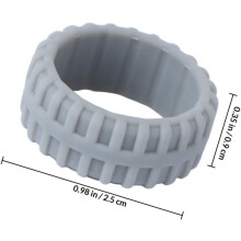 Silikonring im Reifenmuster-Design, sportlicher Stil, atmungsaktives Silikon-Fingerring für Männer, Weihnachten
