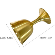 Cupas de adoração Cálice de latão 2Pcs pequenos copos de metal decorativos de 4.5Cm para rituais do templo e refeições