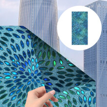 1 Sheet Decorative Glass Sticker Window Decal 35x20x5cm PVC with Delicate Patterns Easy to Apply