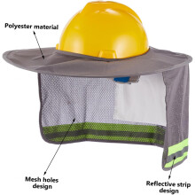 10 Stück Sonnenschutz-Nackenschutz für Bauhelme mit breiter Krempe, passend für die Sicherheit auf Baustellen.