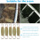 Galvanized Trampoline Replacement Springs Set, 11pcs Metal Tension Hardware with Hooks 6