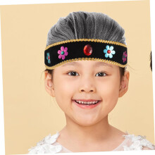 Synthetic Fibers Boys and Girls Wig Grandpa Old Lady Costume Accessory Comfortable and Wig for Theater