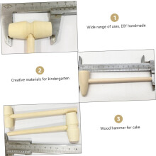 15pcs Mini Mallets de madeira conjunto, pequeno martelo de madeira para meninos, mini martelos criativos