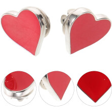 2pcs Dia dos Namorados Coração Broche Pins para Mulheres, Pequeno Coração vermelho Lapel Pins Acessórios de casal,