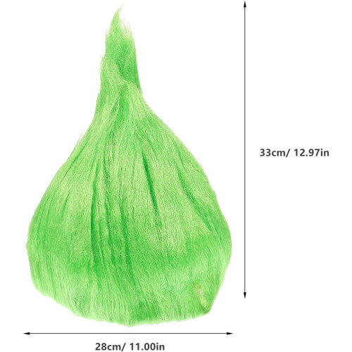 Perruque en forme de flamme, coiffe verte de carnaval, accessoire de cosplay 1