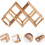 Foldable Wine Holder Wine Rack for Kitchen Brown Plastic Material Easy Assembly and Geometric 7