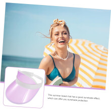 Visera para mujer, visera de playa para mujer, ligera, de ala ancha, para protección solar en verano.