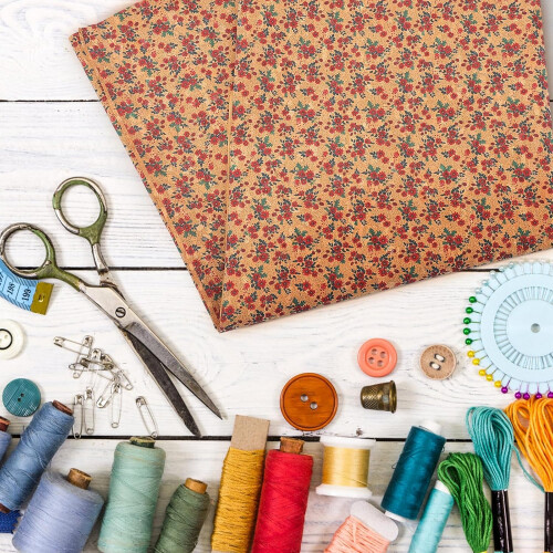 Flower Printed Supple Craft Leather Sheet for DIY Leather Patch Floral Pattern 2