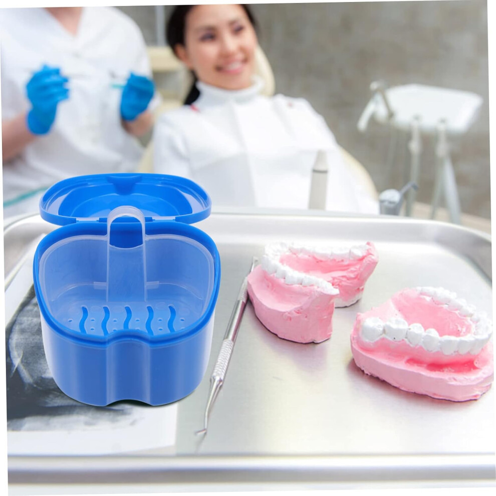 Hkhbjs 2Sets Cleaning Case Container For False Tooth Orthodontic Holder Brush Kit