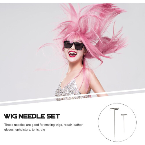 150pcs Stainless Steel Blocking Needles for Wig Making, Small Reusable Pins with Storage Box