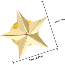 10 spille da bavero a forma di stella a cinque punte, spille a forma di stella per cappello da soldato per il Giorno dei Veterani