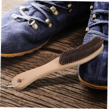 Brosse à chaussures en bois, outil de polissage durable à long manche