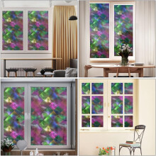 Film décoratif statique non adhésif pour vitres, 45 cm x 58 cm, en PVC résistant à la décoloration