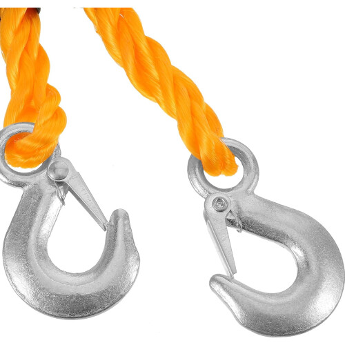 Emergency Nylon Tow Strap Coupling Hooks High-Strength Braided Rope 2