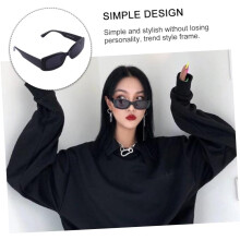 Bunte Candy Square Damen-Sonnenbrille mit schwarzem Rahmen – stylische Strandbrille, dekorative Partybrille für Damen
